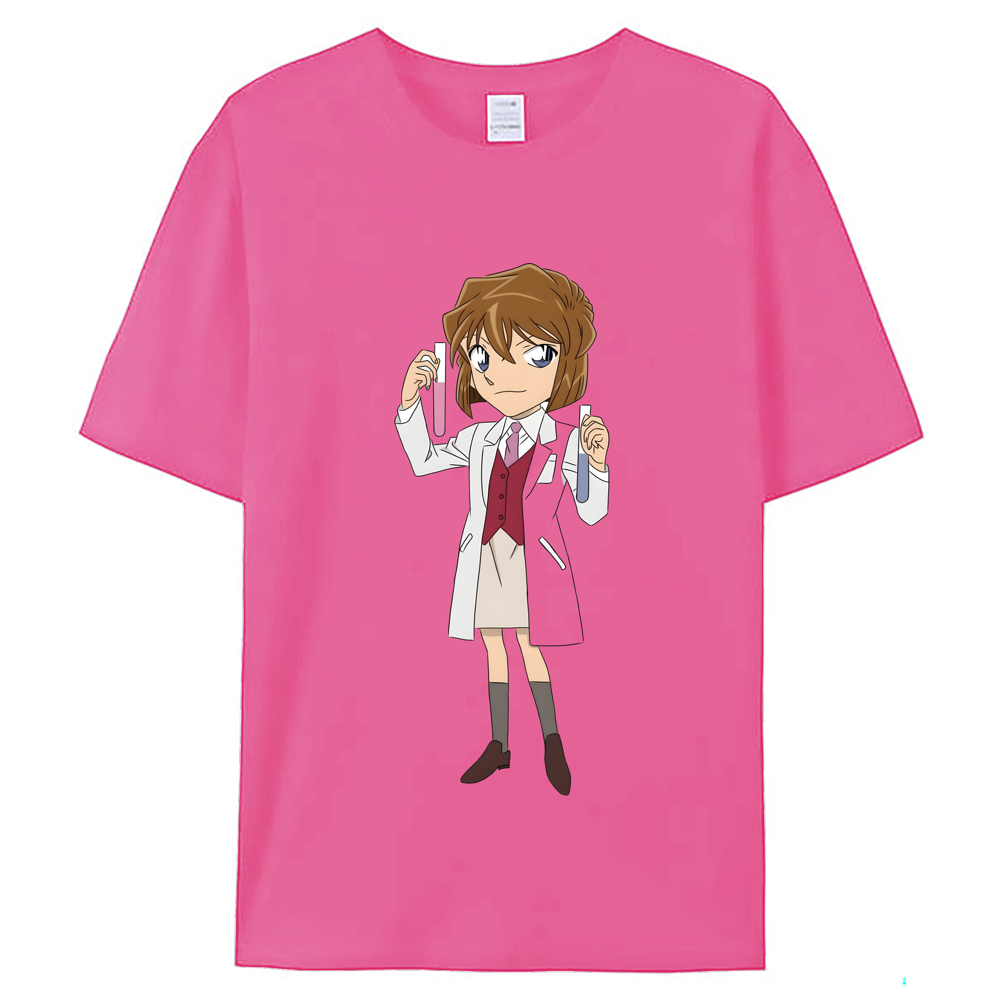 （画像用） 名探偵コナン 灰原 哀 はいばら あい Detective Conan Anita Hailey、Vi Graythorn Haibara Ai レディースカジュアルプリントTシャツ（綿100％）